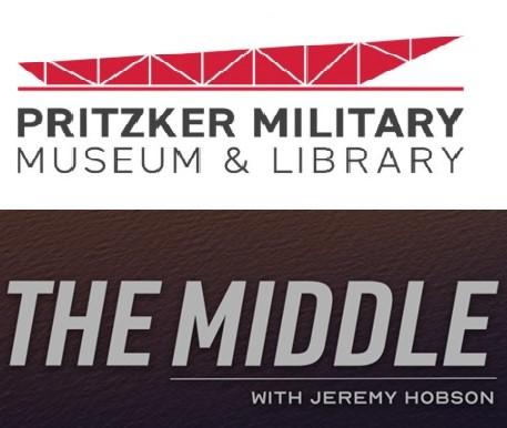 Logos of the Pritzker Military Museum and The Middle. 