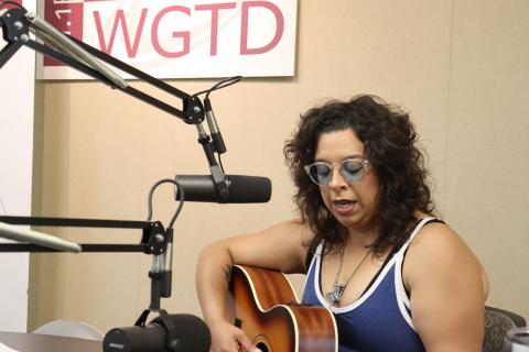 Ivy Ford performs in the WGTD studios. 