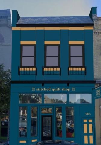Stitched Quilt Shop storefront. 