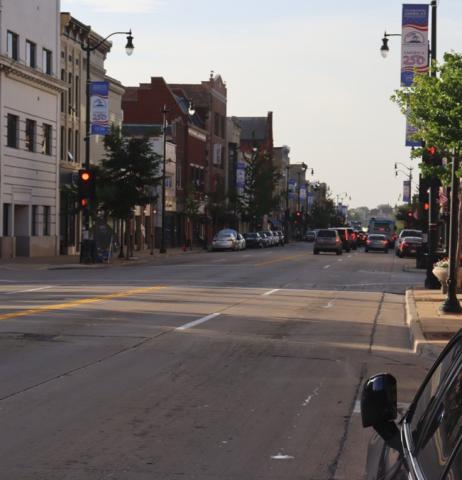 Main Street the evening of July 1, 2026. 