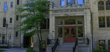 A view of the front-facing portion of the Kemper Center. 