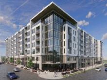 Artist's rendition of a proposed downtown Kenosha apartment building. 