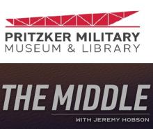 Logos of the Pritzker Military Museum and The Middle. 