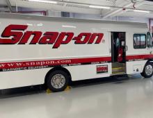 A Snap-on van, typical of what it's sales force uses. 