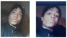 Two images of Ronald Franklin, the teen wanted for felony murder. 