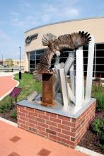 A 911 monument at Gateway's HERO Center in Burlington. 