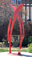 A sculpture titled 'En Gard'. 